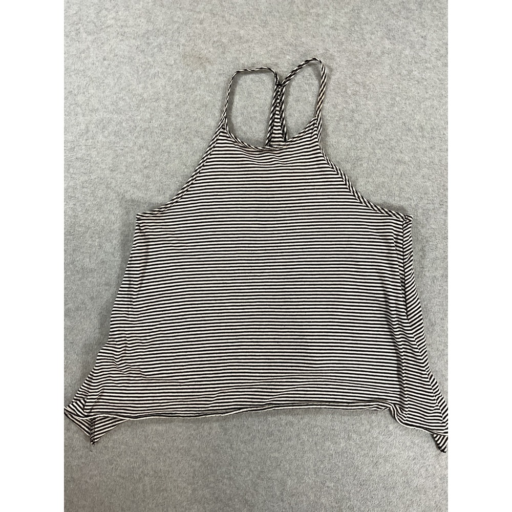 Hollister Black White Striped Halter Tank Top Racerback Small 2622
